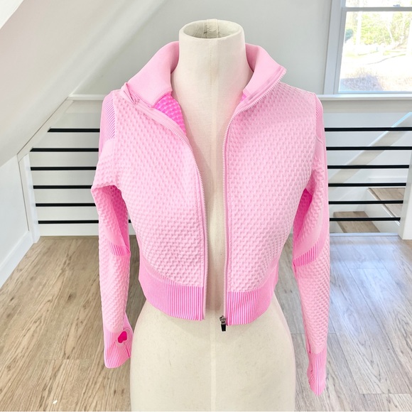 Tops - MWT S M L light and dark pink zip up crop top jack